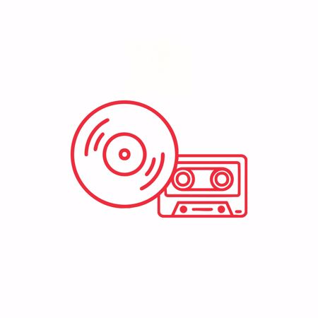 صورة لقسم كاسيتات واسطوانات 