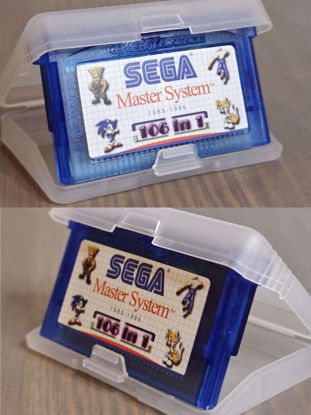 Picture of Gameboy Advance. Master System 106 in1