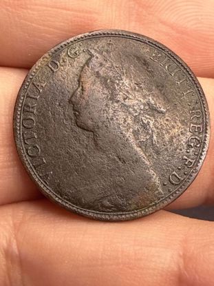 صورة half penny  عملة بريطانيه الملكه فكتوريا